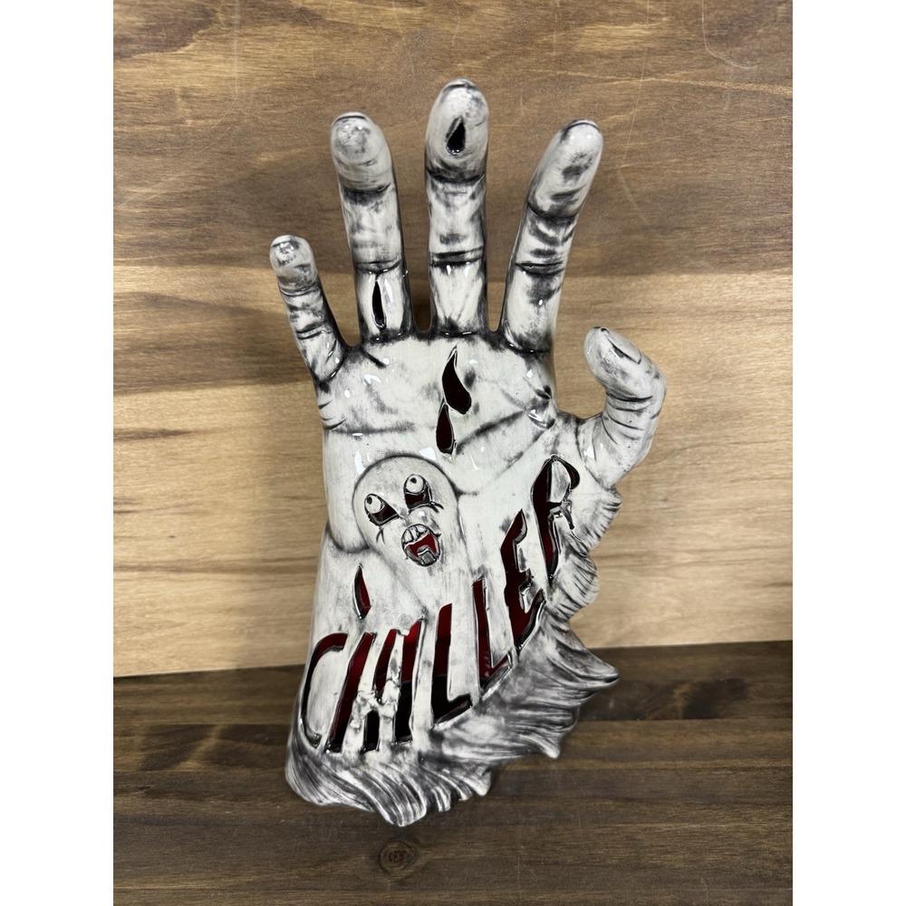 Unique Zombie Hand‎ CHILLER Lantern Halloween Ceramic Candle Light Up Decor
